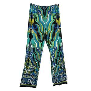 Melissa Paige XS Palazzo Pants Psychedelic Retro 70s Disco Funky Print USA
